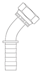 Balflex 23 Series 2-Piece Female BSP Swivel 45° Elbow