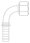 Balflex 23 Series 2-Piece Female Metric DIN Heavy 90° Elbow (DKO-S)