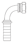 Balflex 23 Series 2-Piece Female JIC 37° Swivel 90° Elbow