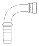 Balflex 23 Series 2-Piece Female O-Ring Face Seal 90° Long Drop Elbow