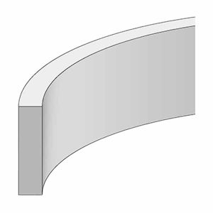 PTFE - Bronze Filled 2 Foot Long Hydraulic Flexible Guide Bearing (609T-037B-2) – CS 0.094in x Height 0.375in