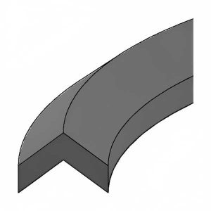 Homogeneous Rubber Hydraulic Vee Ring (835-35-90D) – ID 2.500" x OD 3.125" x Height 0.140"