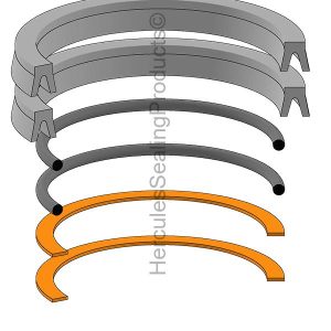 Series A, Hydraulic Piston Seal Kit, Bore 6.000" (ATL-4B00S060V)