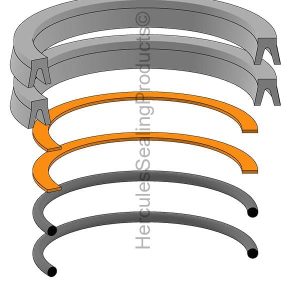 Series A, Hydraulic Piston Seal Kit, Bore 10.000" (ATL-4B00S100S)