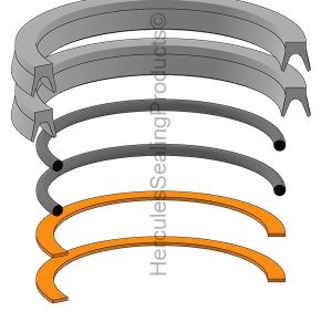 Series H, Hydraulic Piston Seal Kit, Bore 6.000" (ATL-PH00LH060)