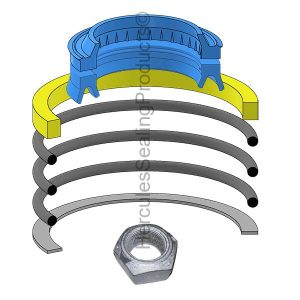 Hydraulic Seal Kit, Rod 1.000 x Bore 2.000, Models 320, 323 (BCK-6589818)