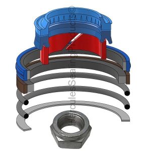 Hydraulic Seal Kit, Rod 1.750 x Bore 3.000, Models E26, E32, E32i, E35, E35i (BCK-7197632)