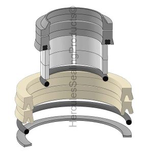 Rod 2.000 x Bore 4.000, Telescopic, Hydraulic Seal Kit (CHMP-26409)