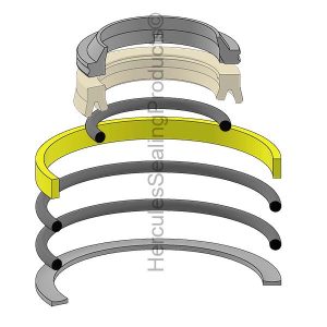 CLARK LIFT TRUCKS 2.26" Piston Kit
