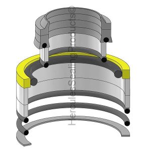 Hydraulic Seal Kit, Rod 1.500 x Bore 3.000, Models 415F2, 415F2 IL, 416, 416D, 416E, 416F, 416F2, 420, 420 XE, 420D, 420E, 420F/420F IT, 420F2/420F2 IT, 422E, 422F, 428E, 430D, 430E, 430F/430F IT, 430F2/430F2 IT, 432E, 434E, 442E, 444E, 444F, 446D, 450E, 450F (CTC-2309357)