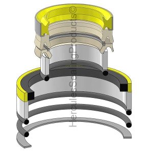 Hydraulic Seal Kit, Rod 2.250 x Bore 4.500, Models 415F2, 416, 416E, 416F, 416F2, 422E, 428D (CTC-2959891)