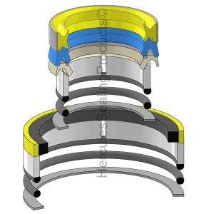 Caterpillar Hydraulic Cylinder Seal Kit – 1.5 Rod × 3 Bore – CTC-3387156