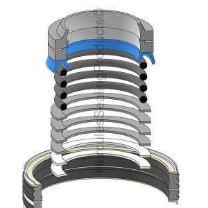Rod 65.000, 125.000 mm x Bore 95.000, 150.000 mm, Hydraulic Seal Kit (EF-2663990)