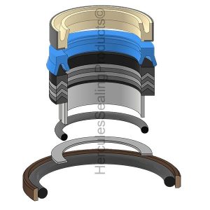 Hydraulic Seal Kit, Rod 56.000 x Bore 100.000, Models 340A, 540A, 340B, 540B, 445, 445A, 450, 455, 545, 545A, 555, 555A, 555A-XL, 555B, 655, 655A, 755A, 755B (FD-251315)