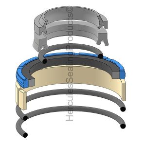 Hydraulic Seal Kit, Rod 55.000 mm x Bore 75.000 mm (GENIE-105549GT)