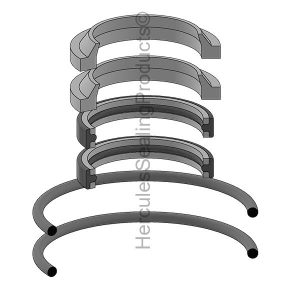 Hydraulic Telescopic Cylinder Kit, Rod 2-3/8, 2-7/8 Stages (GLC-TH80)