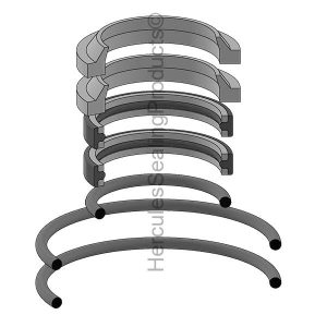 Hydraulic Telescopic Cylinder Kit, Rod 2-7/8, 3-3/8 Stages (GLC-UA80568)