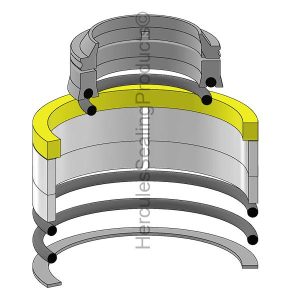 Gradall Hydraulic Cylinder Seal Kit – 1.5 Rod × 3 Bore – GRD-90202551