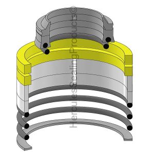 Gradall Hydraulic Cylinder Seal Kit – 2.5 Rod × 5 Bore – GRD-90207953