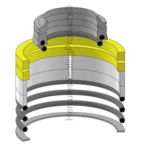 Gradall Hydraulic Cylinder Seal Kit – 2.5 Rod × 4 Bore – GRD-91034049