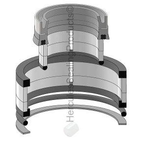 Gradall Hydraulic Cylinder Seal Kit – 2.5 Rod × 5 Bore – GRD-91034150