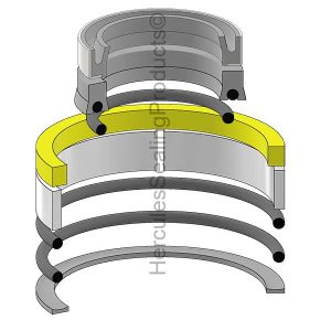 Gradall Hydraulic Cylinder Seal Kit – 2 Rod × 3.5 Bore – GRD-91084189