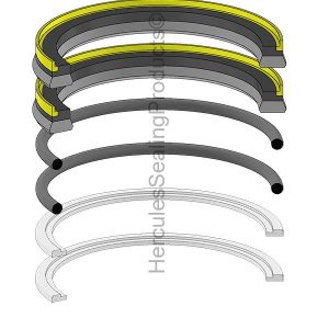100 mm Piston Kit, Hydraulic Seal Kit (HIAB-330-0315)