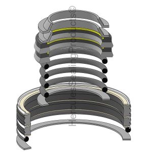 32, 90 mm Stage ODs, Hydraulic Seal Kit (HIAB-622-2170)