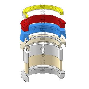 Hydraulic Seal Kit, Rod 45.000, Models Half Pak III Full Eject (HL-1-6521-001)