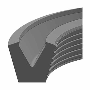 ID 0.625" x OD 0.875" x Height 0.156" (HMU12-0.62-15N) – Buna-N 80 Durometer Hydraulic Rod U-Seal