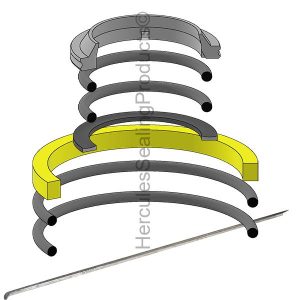 Hyco Hydraulic Cylinder Seal Kit – 1 Rod × 2.25 Bore – HYS-280182