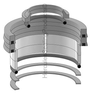 Hyco Hydraulic Cylinder Seal Kit – 2.125 Rod × 2.5 Bore – HYS-327393