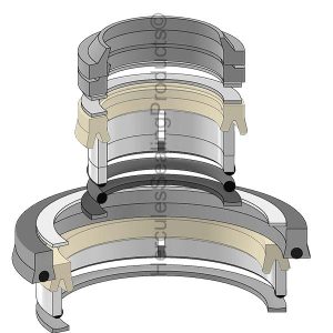 Hydraulic Seal Kit, Rod 2 STAGES, 4 - 5. (HYS-339347)