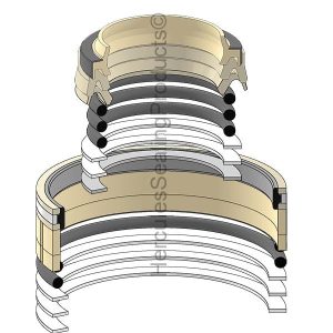 Hyundai Hydraulic Cylinder Seal Kit – 65 mm Rod × 100 mm Bore – HYU-31Y1-02870