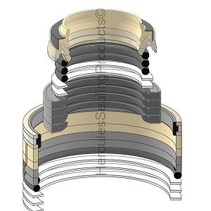 Hyundai Hydraulic Cylinder Seal Kit – 70 mm Rod × 100 mm Bore – HYU-31Y1-13800N
