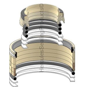 Hyundai Hydraulic Cylinder Seal Kit – 70 mm Rod × 100 mm Bore – HYU-31Y1-18210