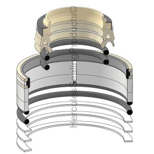 Hyundai Hydraulic Cylinder Seal Kit – 80 mm Rod × 120 mm Bore – HYU-91E1-2708