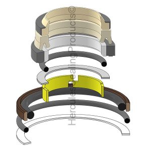 Hyundai Hydraulic Cylinder Seal Kit – 70 mm Rod × 100 mm Bore – HYU-91E6-2713
