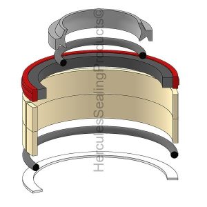 JCB Hydraulic Cylinder Seal Kit – 50 mm Rod × 80 mm Bore – JCB-232-56956