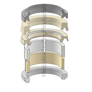 Hydraulic Seal Kit, Rod 45.000, Models 210C, 280, 310C, 310D, 310G, 310J, 310SE, 310SG, 315SE, 329D, 332, 332D, 332E, 333D, 410G, 450G, 450H, 450J, 550G, 550H, 550J, 550K, 570B, 644G, 644H, 644J, 644K, 648H, 650G, 650H, 650J, 650K, 710C, 710D, 710G, 710K, 724J, 724K, 744H, 744J, 824J, 824K, 1312C, 1510C, 1512C, 1812C, 1814C, CT332 (JD-AH149813)