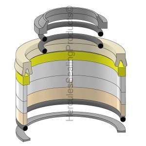 Hydraulic Seal Kit, Rod 3.750 x Bore 4.000, Models 644, 644A, 644B, 646, 646B (JD-AT34932)