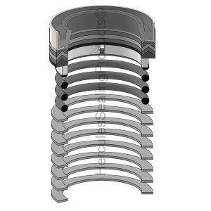 Hydraulic Seal Kit, Rod 2.500, Models 510, 640 Skidders/Grapple Skidders, 640D, 648D Grapple Skidders, 655, 655B, 750B, 750C, 750C-II, 850, 850B, 850C, 850C-II (JD-RE17345)