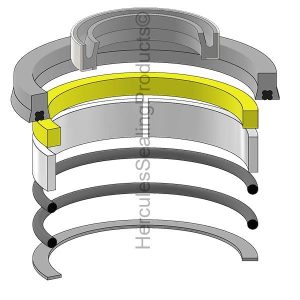 Hydraulic Seal Kit, Rod 0.875 x Bore 2.000, Models 310, 310A, 310B, 401D (JD-RE18749)