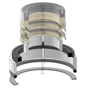 Hydraulic Seal Kit, Rod 1.750 x Bore 3.000, Models 580 Super N Tier 4, 580N (Brazil), 580N Tier 4, 590 Super N Tier 3, 590 Super N Tier 4 (JIC-86982377)