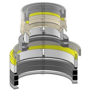 Case Hydraulic Cylinder Seal Kit – 2.5 Rod × 135 mm Bore – JIC-87428874