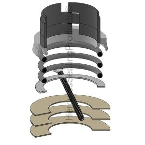 Hydraulic Seal Kit, Rod 2.000, Models 310E, 310F, 310G with Models 26, 26B, 26S, 32, 33, 420C, 450 with Models 26, 26B, 26C, 26S, 32, 33, 35, 530 with Models 31, 32, 32S, 580 with Models 33, 33S, 680B, 680C, 680CK, 750 with Models 32, 33S, 34, 850 with Models 34, 35, 36, 1150, W3, W7, W7C, W7E, W9, W9A, W9B, W9C, W9E, W10, W10B, W10C, W10E, W24 (JIC-D42876)