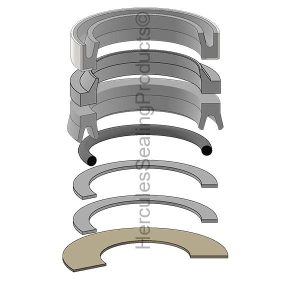Hydraulic Seal Kit, Rod 2.250, Models 310G with Models 26, 26B, 26S, 32, 33, 450 with Models 26, 26B, 26C, 26S, 32, 33, 35, 580 with Models 33, 33S, 680, 680B, 680C, 680CK, 750 with Models 32, 33S, 34, 850 with Models 34, 35, 36, 1150, W7, W7C, W7E, W9, W9A, W9B, W9C, W9E, W10, W10B, W10C, W10E (JIC-D42878)
