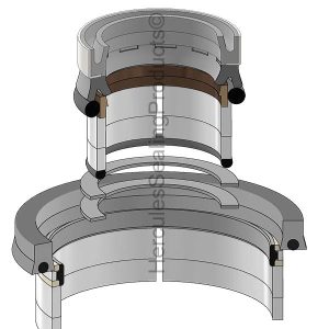 JLG Industries Hydraulic Cylinder Seal Kit – 3.75 Rod × 7 Bore – JLG-70022061