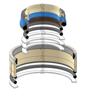 JLG Industries Hydraulic Cylinder Seal Kit – 75 mm Rod × 120 mm Bore – JLG-70023387
