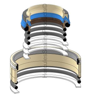JLG Industries Hydraulic Cylinder Seal Kit – 90 mm Rod × 150 mm Bore – JLG-70023397
